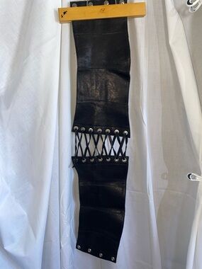 BLACK LEATHER CORSET BELT